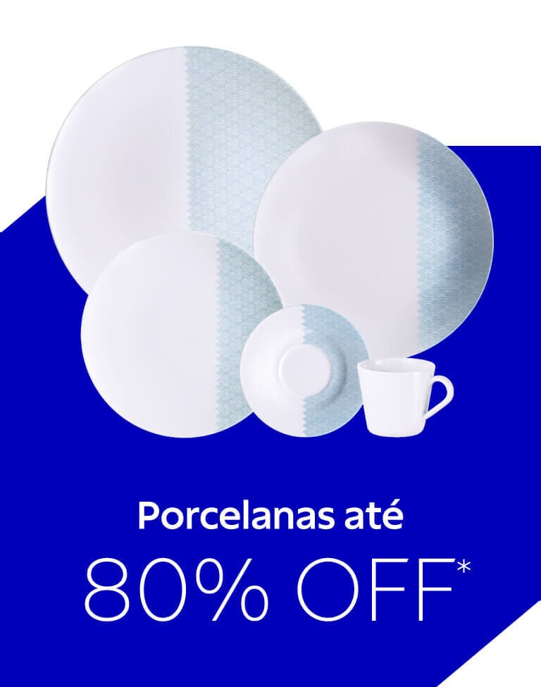 Pocelanas at&eacute; 80% OFF